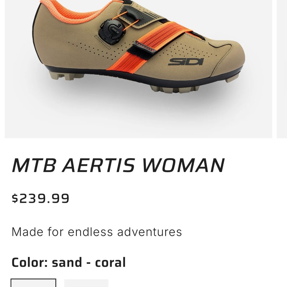 SIDI Women's MTB Aertis Shoes - Tan and Orange